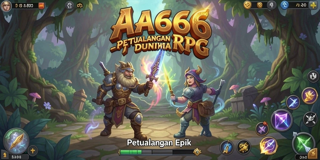 Menampilkan aksi epik dalam dunia RPG AA666.