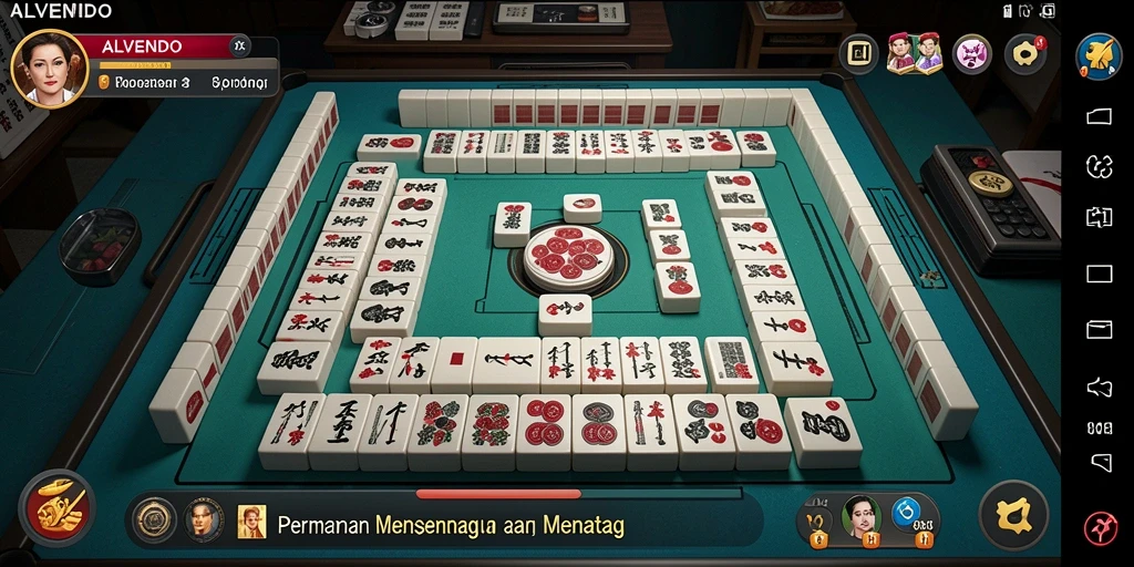 Screenshot ALVENDO menampilkan gameplay Mahjong yang menarik dan menantang.
