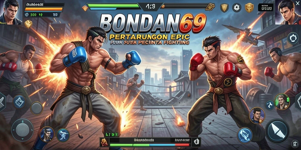 Tampilan aksi mendebarkan dari gameplay BONDAN69 dengan pertarungan intens.