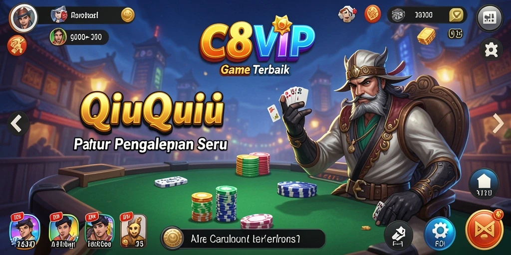 Tampilan gameplay seru di aplikasi C8VIP QiuQiu.