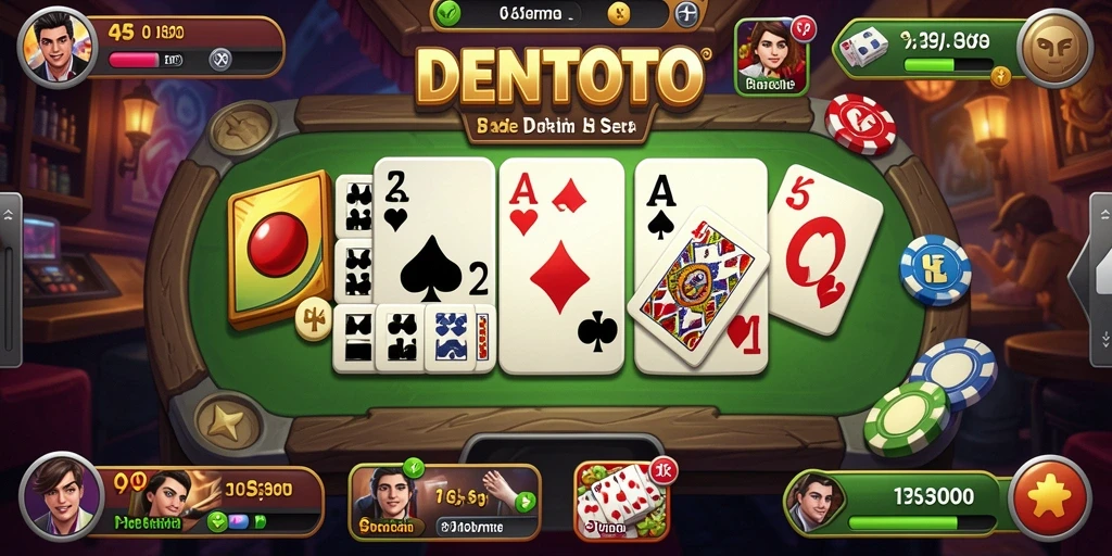 Gameplay Domino menarik di DENTOTO dengan grafis memukau.