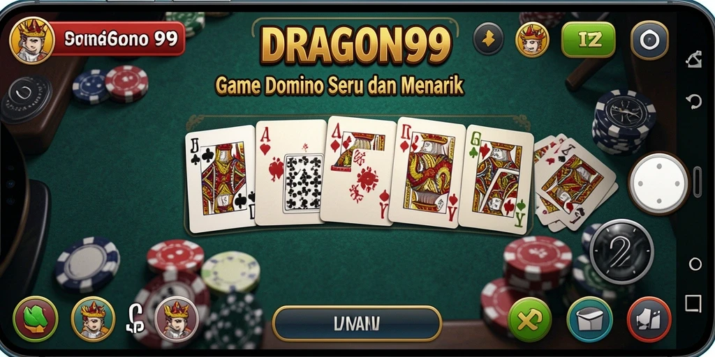 Screenshot gameplay DRAGON99 menampilkan aksi Domino yang seru dan kompetitif.