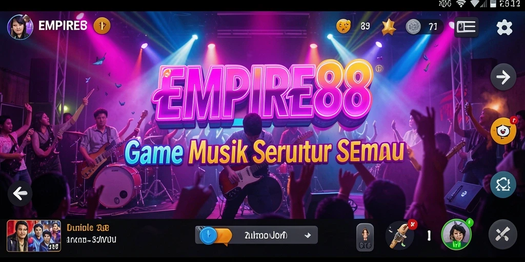 Cuplikan gameplay EMPIRE88 menampilkan aksi seru dan interaksi musik.