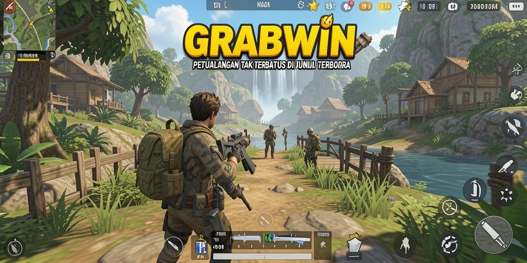 Skrinsut gameplay menarik dari dunia terbuka GRABWIN.