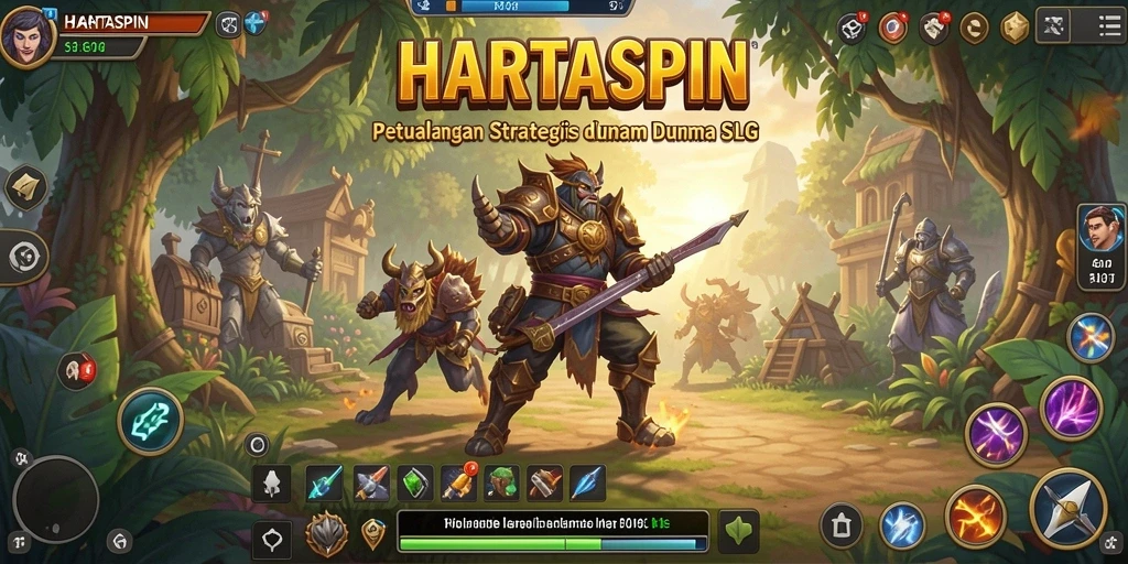 Gameplay menarik HARTASPIN di dunia SLG yang penuh warna.