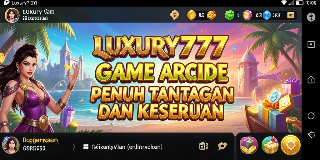 Screenshot utama LUXURY777 menampilkan keseruan gameplay arcade.