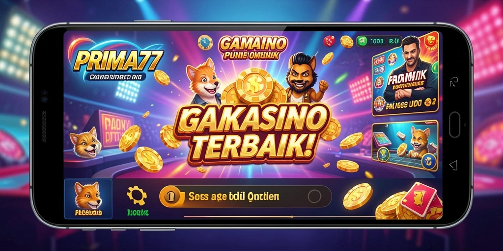 Tangkapan layar utama PRIMA77 menampilkan grafis permainan kasino yang menarik.