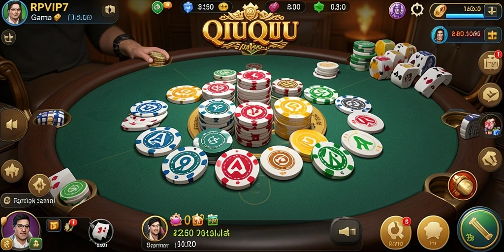 Tampilan seru dari gameplay QiuQiu di RPVIP7.