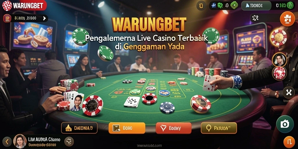 Tampilan gameplay yang mendebarkan di WARUNGBET Live Casino.
