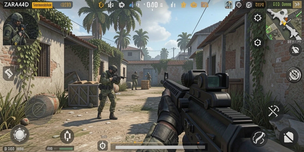 Tangkapan layar ZARA4D yang menampilkan aksi seru dalam gameplay FPS.